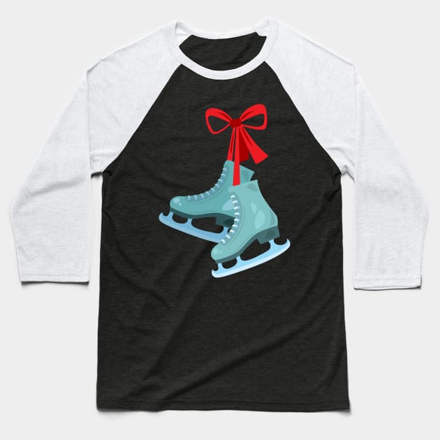 Pair of ice skates with Baseball T-Shirt by holidaystore